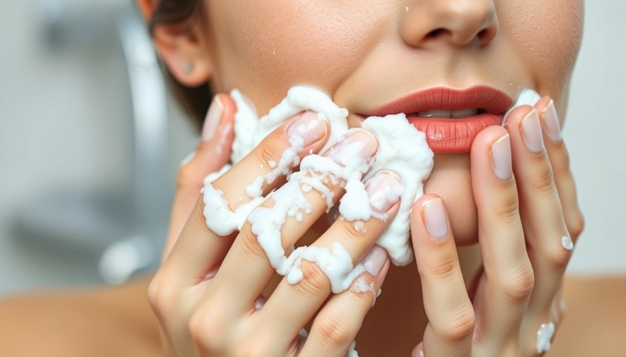 Close-up of a woman washing her face for simple skincare resolutions.