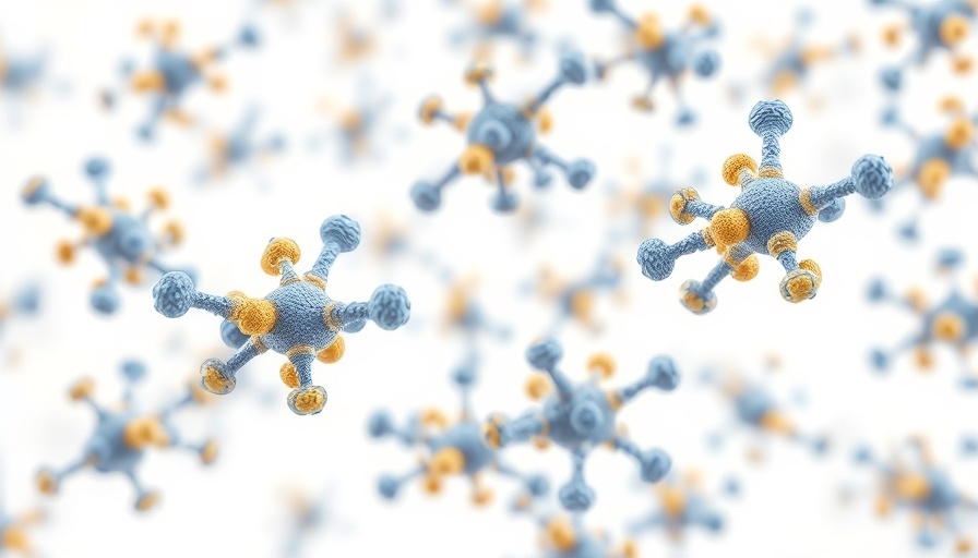 3D render of IgE antibodies targeting HER2 cancers.