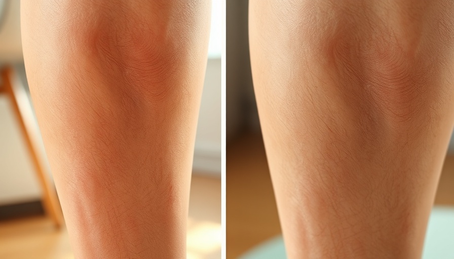 Leg facial for smooth skin: before and after transformation.