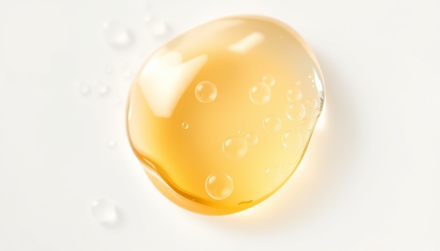 Close-up of THD ascorbate gel illustrating skincare use.