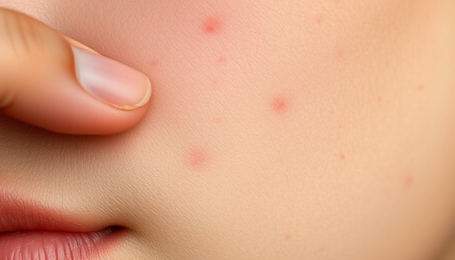 Close-up of skin with blemishes highlighted in context of biologic therapies for Hidradenitis Suppurativa.