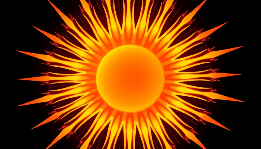 Vibrant sunburst logo with dynamic rays, colorful design