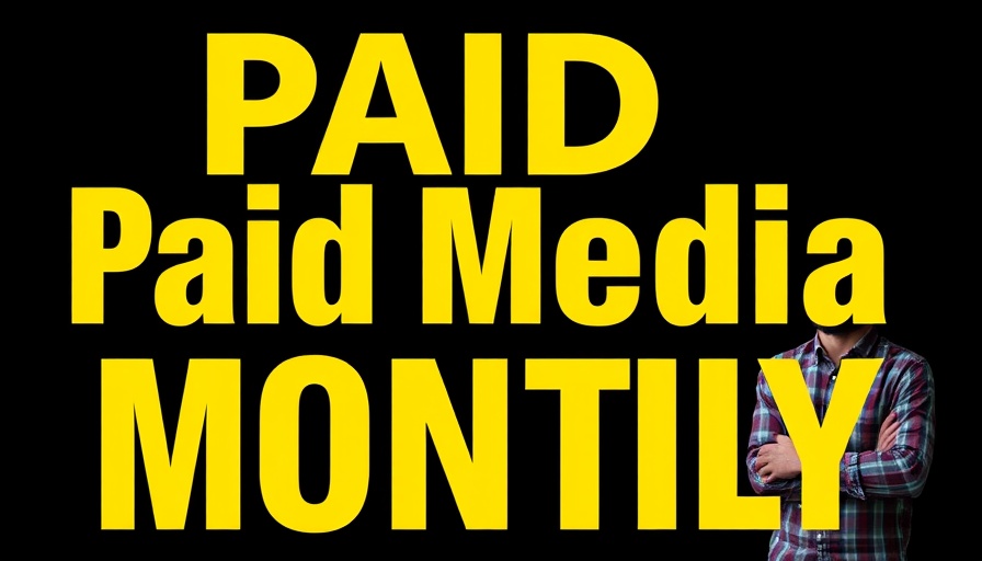 Paid Media Monthly graphic with two people, top digital marketing strategies.