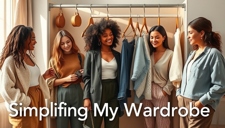 Simplifying capsule wardrobe collage with clothing and accessories.