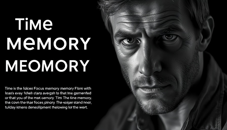Monochrome portrait on time perception and focus themes.