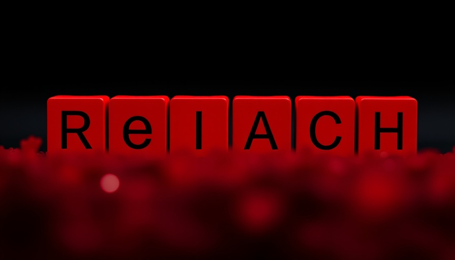 Minimalistic SEO marketing graphic with red blocks.