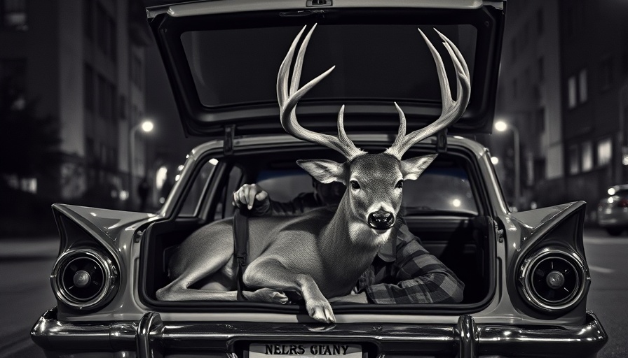 Hunter with deer, showcasing a bowhunting story.