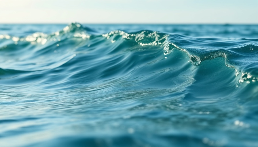 Close-up view of ocean waves near Texas A&M Center for Marine Aquaculture