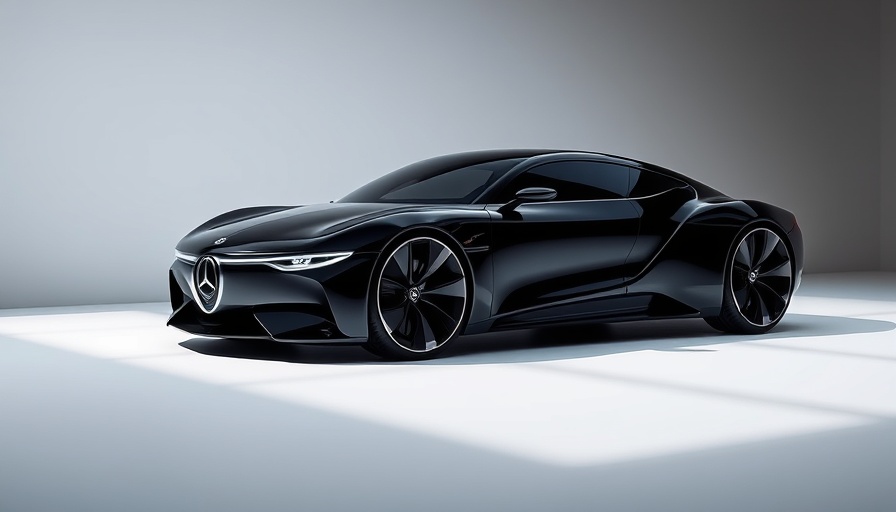 Sleek Mercedes-Benz Vision Iconic Concept Car in a studio setting.