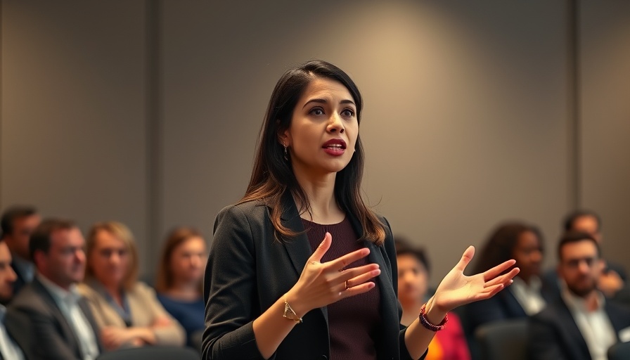 Speaker at TechXchange 2025 presenting with enthusiasm.