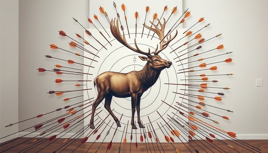 Target elk with arrows, representing a Colorado Elk Hunting Experience.
