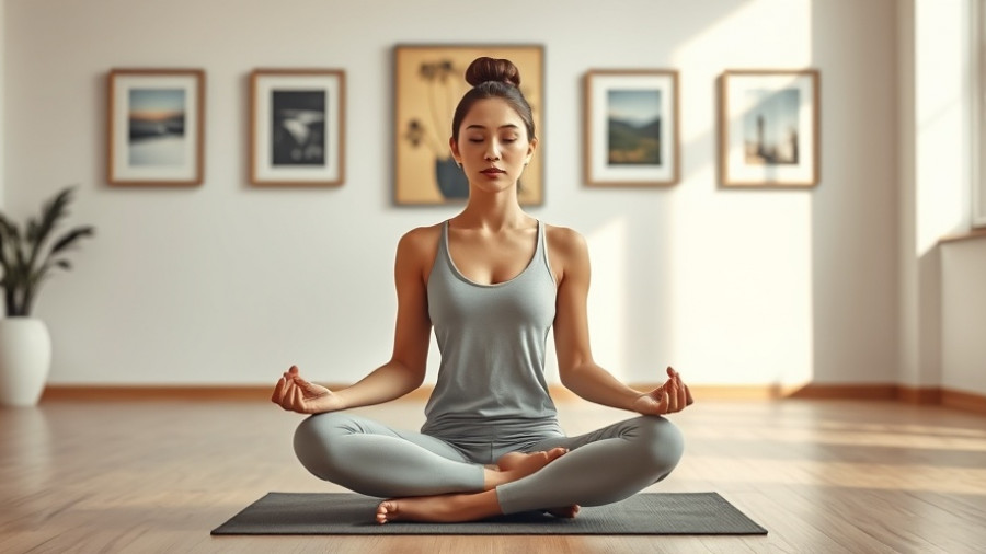 Woman meditating in a yoga studio, importance of warming up.