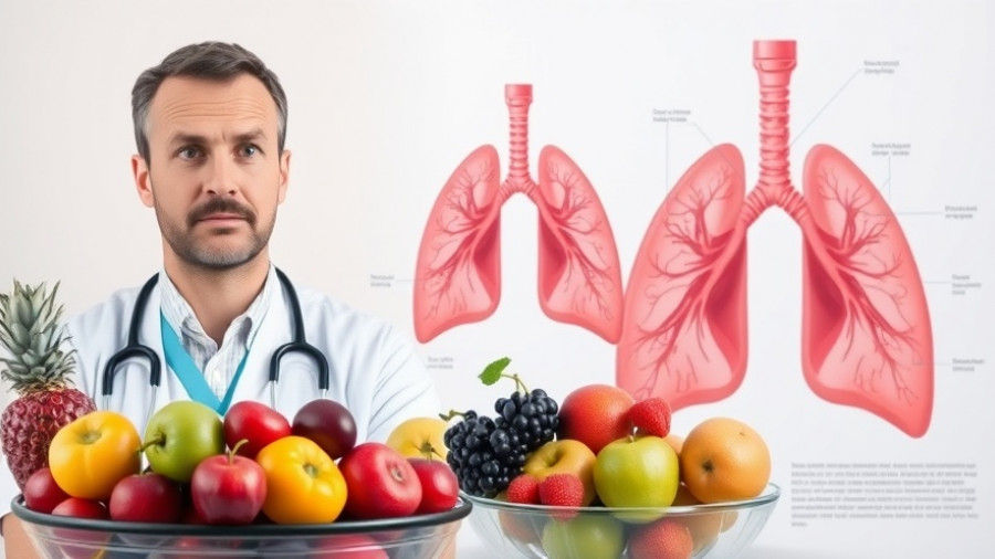 Educational image on importance of eating fruits with medical professional.