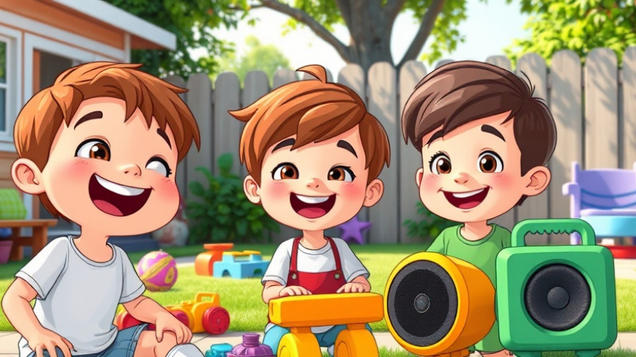 Children having fun outdoors in a vibrant animated scene.