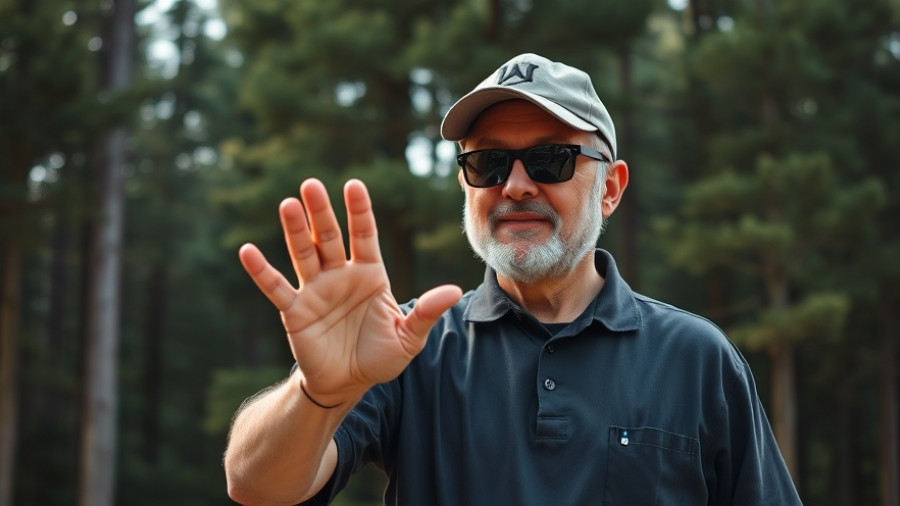 Man outdoors discussing gardening with types of onions to grow advice.
