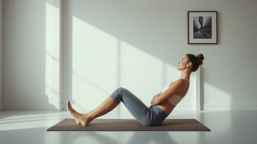 Person connects to their breath in a yoga pose against a wall.