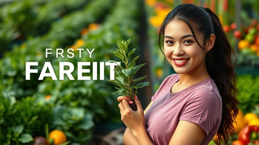 Confident woman discusses farmworkers' NLRA rights with vibrant agriculture.