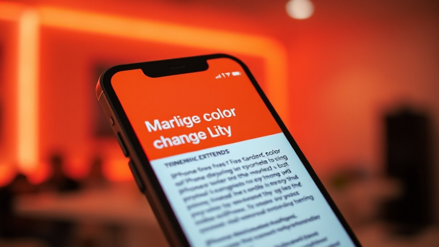 iPhone 17 Pro color change trends article on screen.