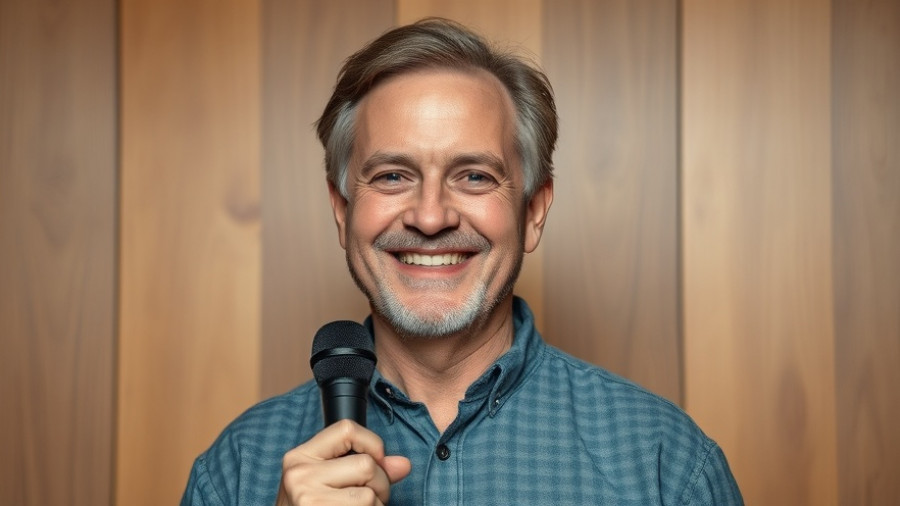 Middle-aged man discussing SEO marketing techniques.