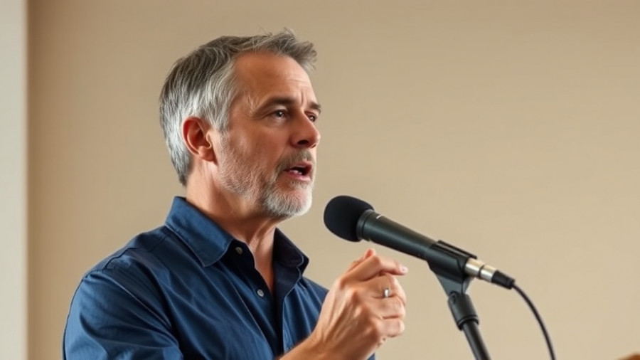 Man explaining how to use ChatGPT properly, speaking into microphone.