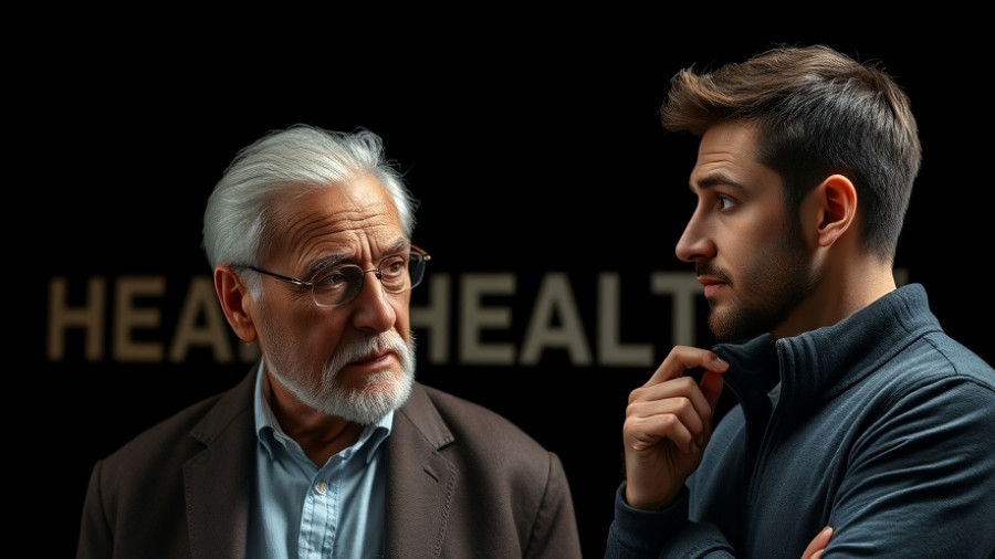 Discussion about visceral fat and heart disease with concerned expressions.