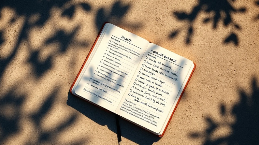 Whole Health Approach journal on concrete with to-do list.