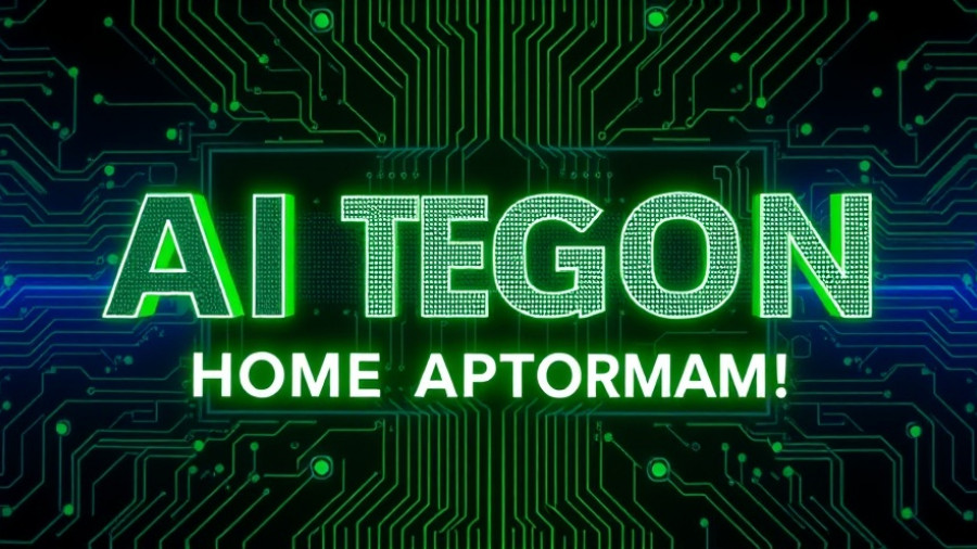 Agentic AI and home automation digital interface with text announcement.