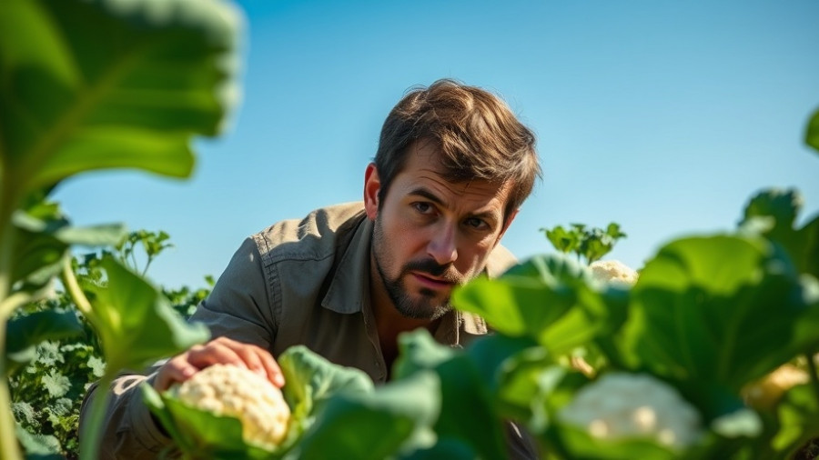 Curious gardener wondering how long it takes to grow cauliflower.