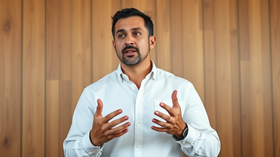 Engaged speaker discussing future of interactive advertising.