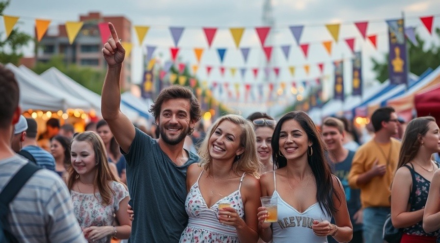 Happy people celebrating at Dayton local August festivals in a realistic photo.