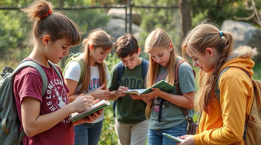 Students engaging in citizen science projects at the Zoo with conservation teams.