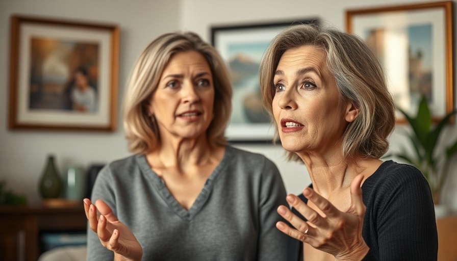 Woman discussing perimenopause stages in home setting.
