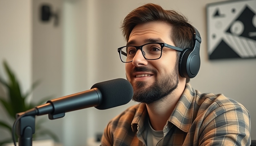Podcast host giving fitness tips on maintaining fitness without stress on vacation.