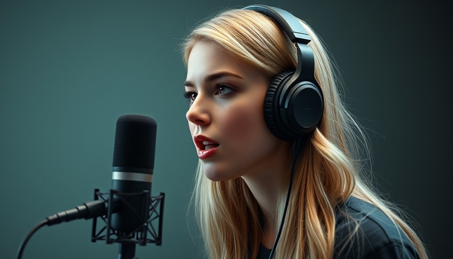 Young woman discussing cycle syncing in women's health on a podcast.