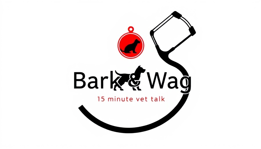 Bark & Wag logo with dog silhouette for vet talk.