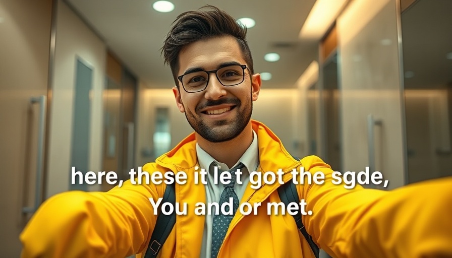 You Can! Inspirational text overlay on a mirror selfie of a professional in yellow jacket.