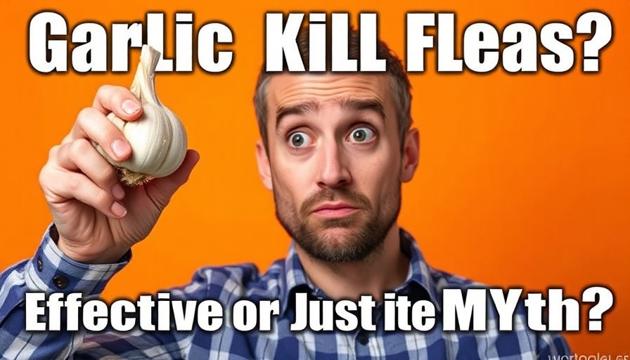 Garlic as a natural flea repellent questioned in vivid image.