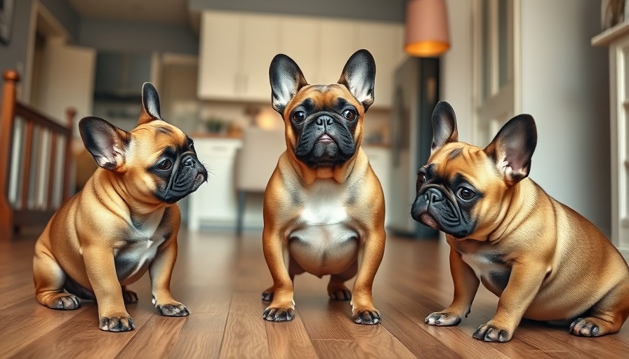 Funny French bulldogs interacting with mirror, dog humor images