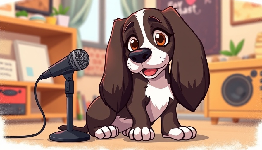 Cartoon spaniel with healthy ears in studio setting.
