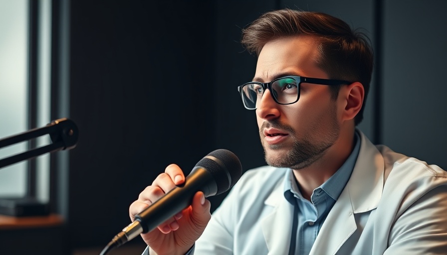 Professional discussing ADHD medications and addiction in studio.