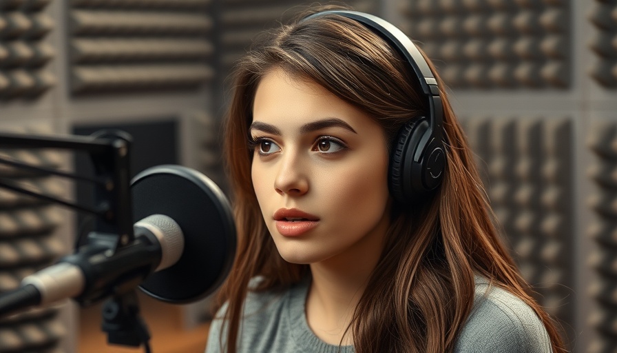 Young woman discussing in podcast about South African veterinarians leaving.