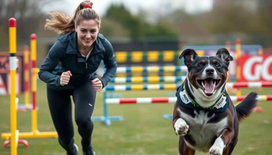Agility course training with woman and dog, highlighting pet behaviorist consultation