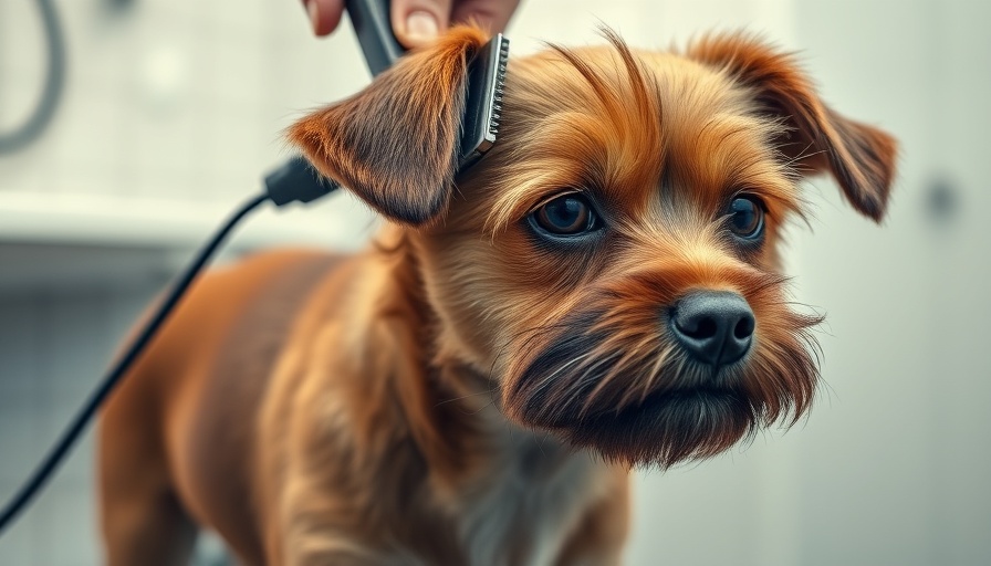 Dog grooming tips for small brown dog being clipped.