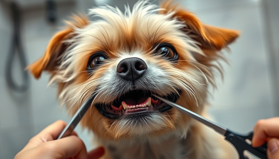 Small dog grooming tips during fur trimming session indoors.