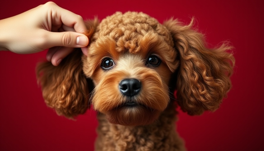 Poodle grooming with ear hair removal showing how to take care of a dog.