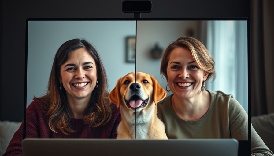 Two women discussing effective dog training techniques on a video call.