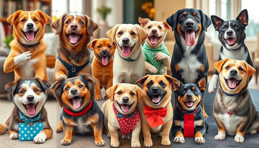 Amusing pet collage with playful pets and humorous expressions.