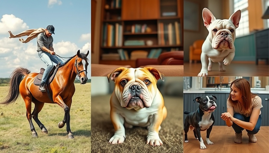Collection of funny pet moments in a collage.