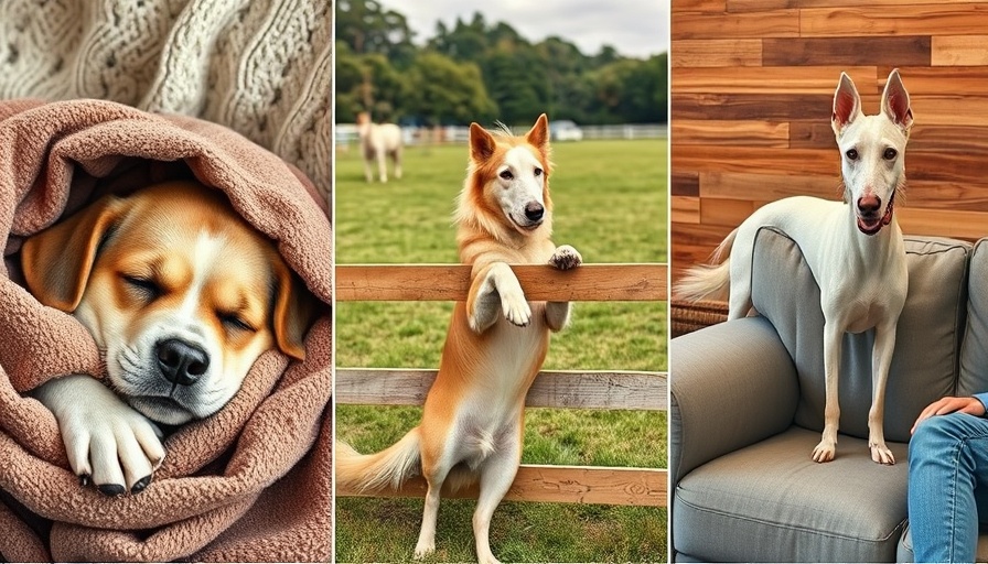 Funny animal moments: sleeping dog, greeting horse, attentive terrier.