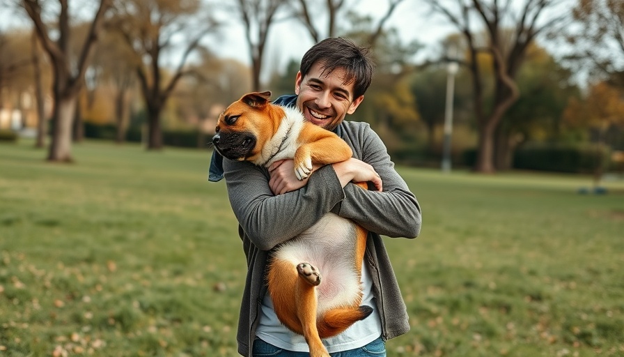 Joyful interaction during crate training for your puppy outdoors.